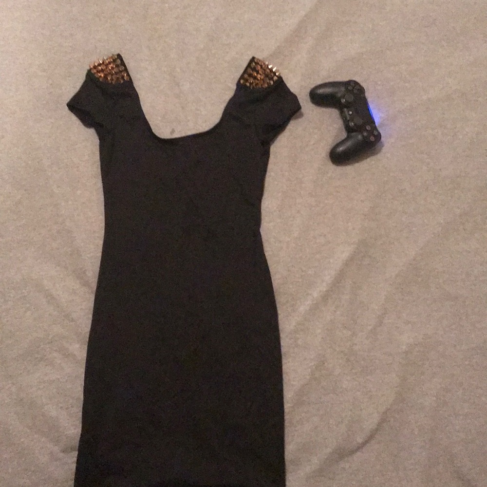 Black studded dress